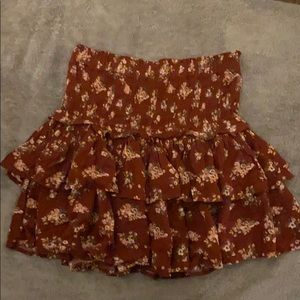 Ruffle floral skirt